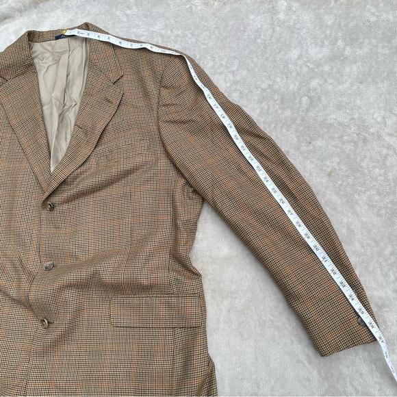 TED BAKER LONDON Houndstooth Blazer - Caramel Brown & Cream - 46L - Picture 12 of 16
